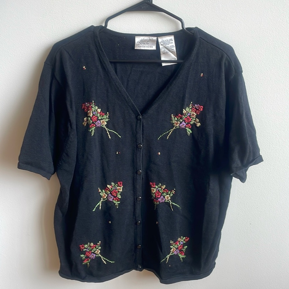 Kathie Lee Collection 80s Embroidered Shirt